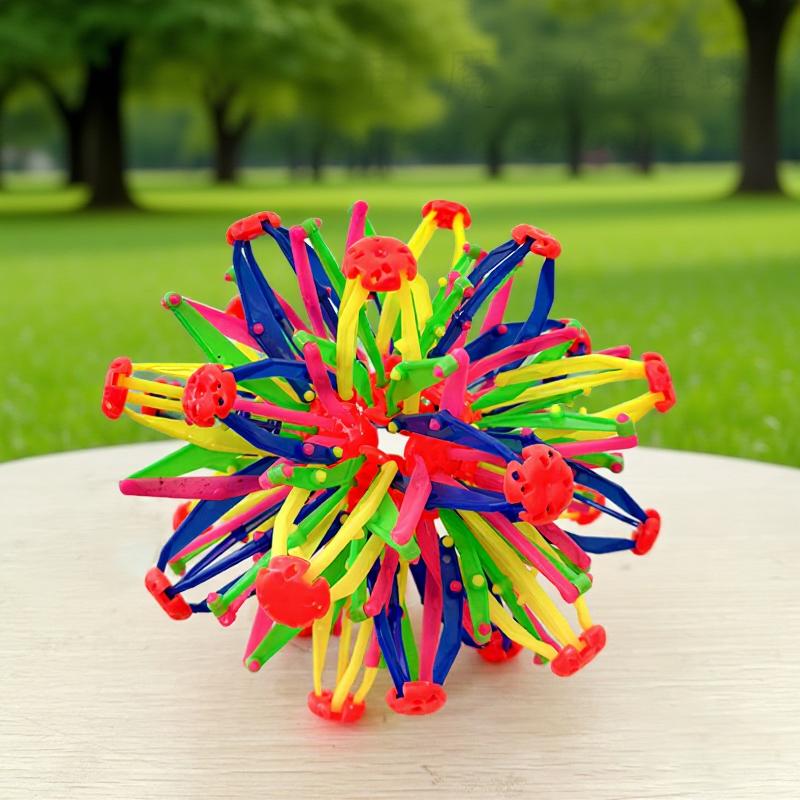 2pcs Stress Relief Breathing Ball Colorful Magic Toys Expandable Magic Ball Large Retractable Ball Toy Yoga Relaxation Gift