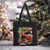 Christmas letter flower print niche trend tote bag shoulder bag