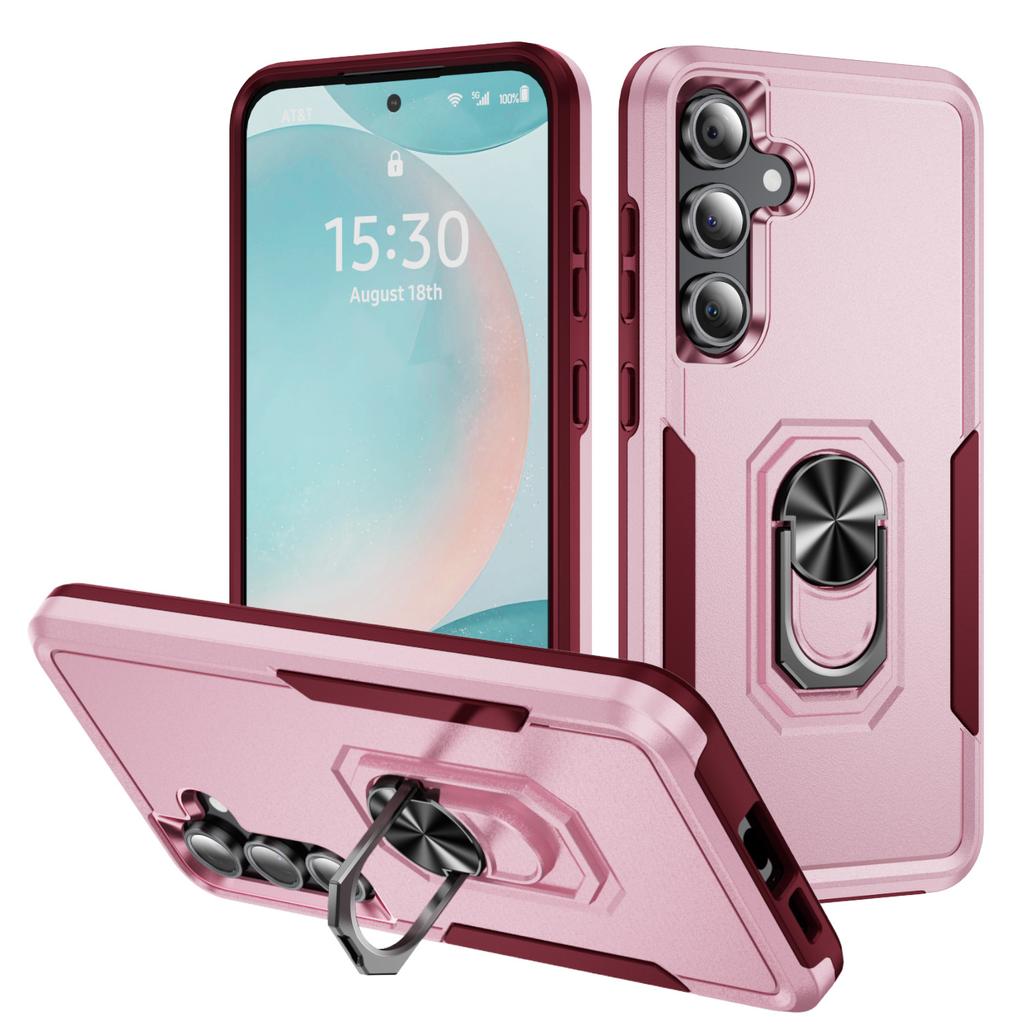 Applicable to Samsung S26Ultra Pioneer Ring A56 mobile phone case Samsung A16 contrasting color S24FE anti-drop