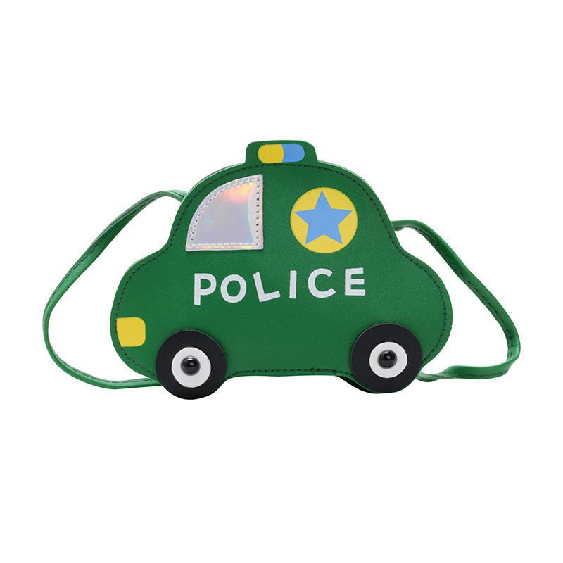 Adorable 2024 New Kids Crossbody Bag Cartoon Car Design For Boys And Girls Pu Leather