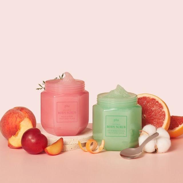 plu - Perfumed Fruity Sugar Body Scrub - 2 Types Green Mong Cotton