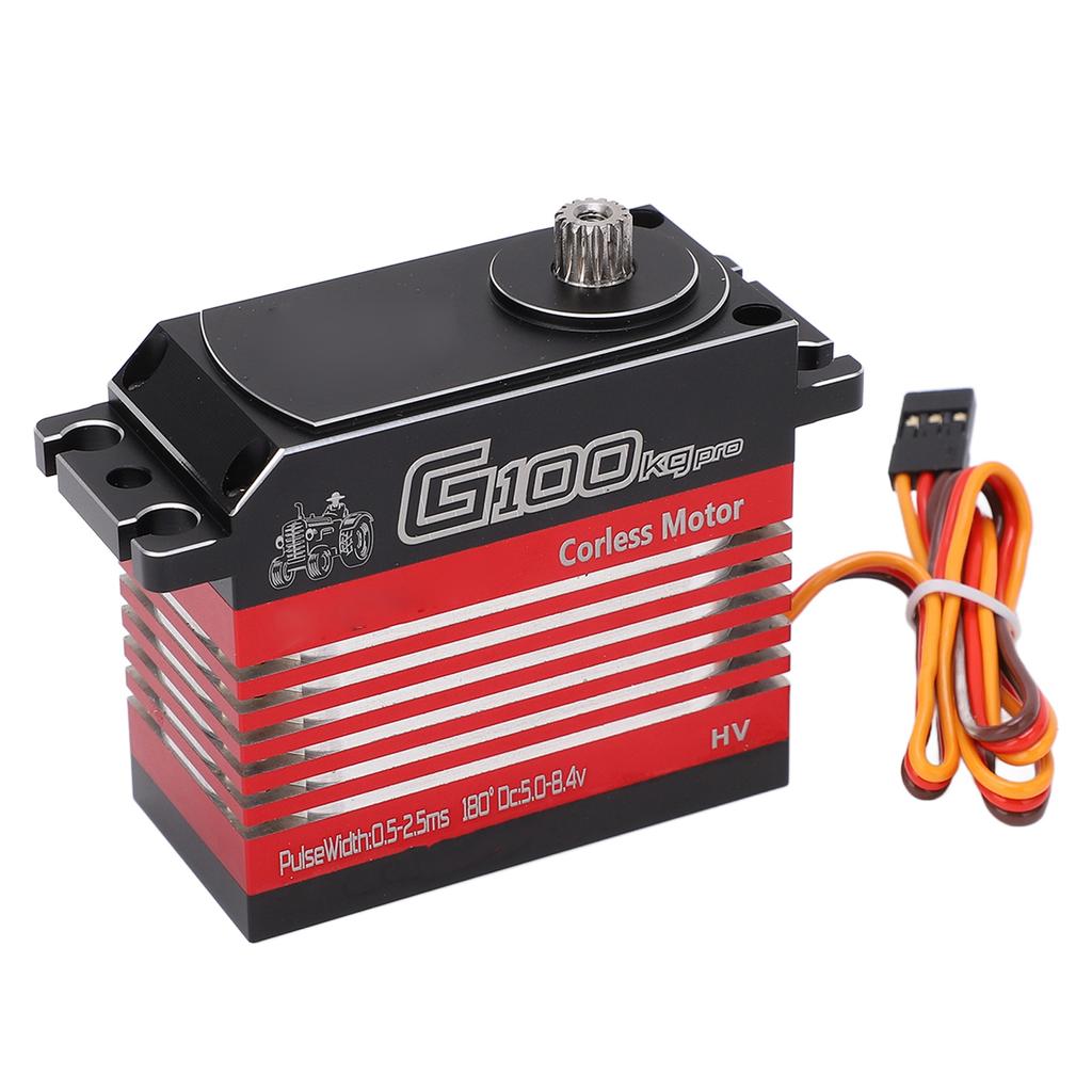 Servo Motor G100 Pro 100KG Metal Steering Arm Torque Digital Model Steering Gear for 1:5 1:6 RC Car Robot Boat