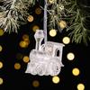 Durable Acrylic Hanging Decors Faux Crystal Christmas Ornaments, Clear Reindeer/Bell/Wreath/Wine Glass Winter Shiny Simulated Charms Wonderland
