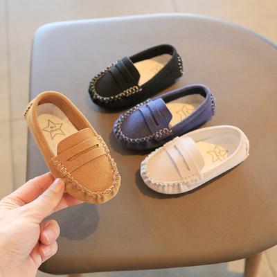 Children'S Boys Casual Leather Shoes Kids Suede Loafers Peas Shoes Toddler Slipon Soft Bottom Boat Shoes Moccasin Of Baby Y