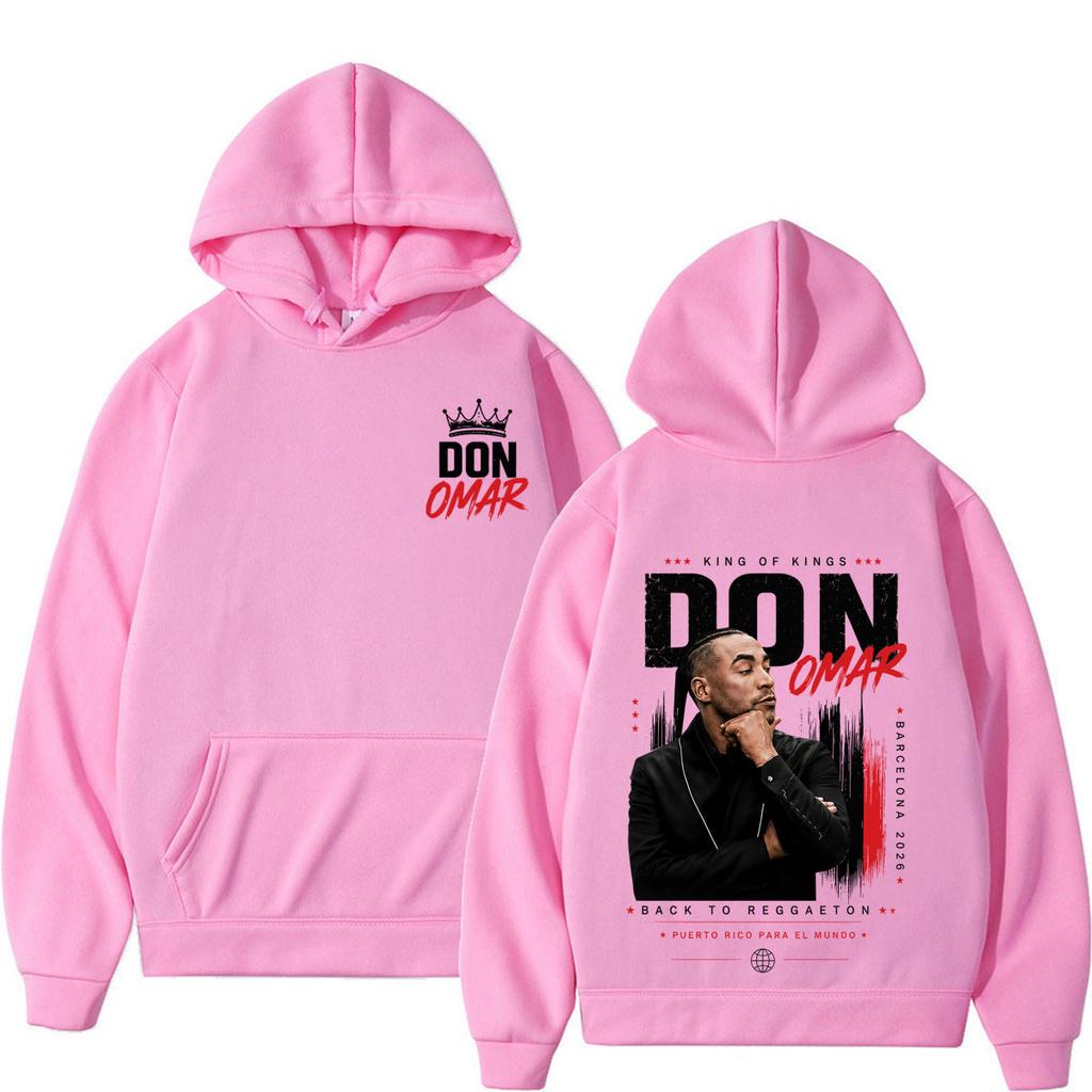 Rapper Don Omar The Last King Tour 2026 Felpa con Stampa Uomo Donna Moda Felpa Autunno Inverno Casual Larga Harajuku Felpa con Cappuccio