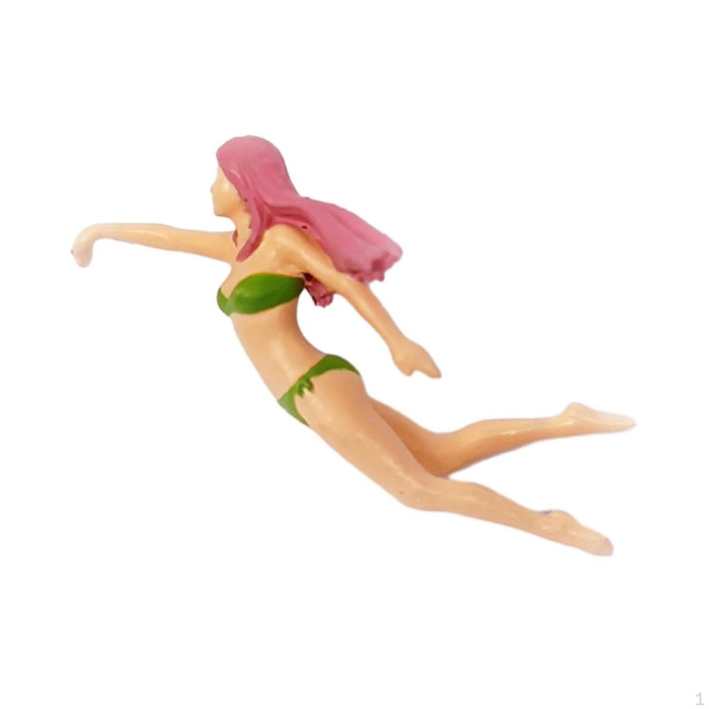 1/64 Figures Scale Beach Model Resin Mini People Tiny for Micro Landscape Fairy