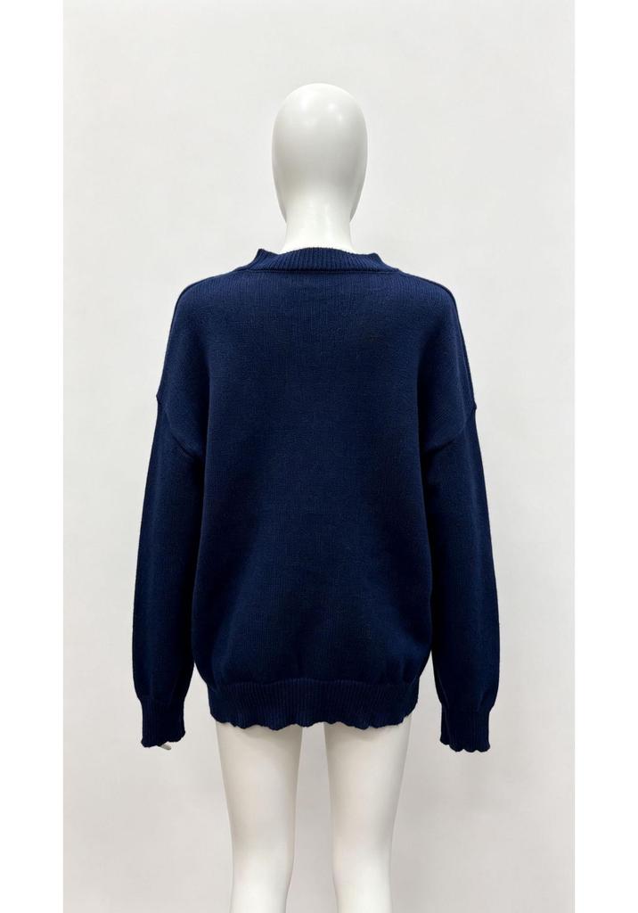 2025 Autumn/Winter Cross-Border Women's Loose Knit Sweater for Easter & Independence Day
