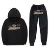 Set de pantaloni de trening casual cu glugă și căptușeală din fleece pentru bărbați - Ținută caldă de iarnă