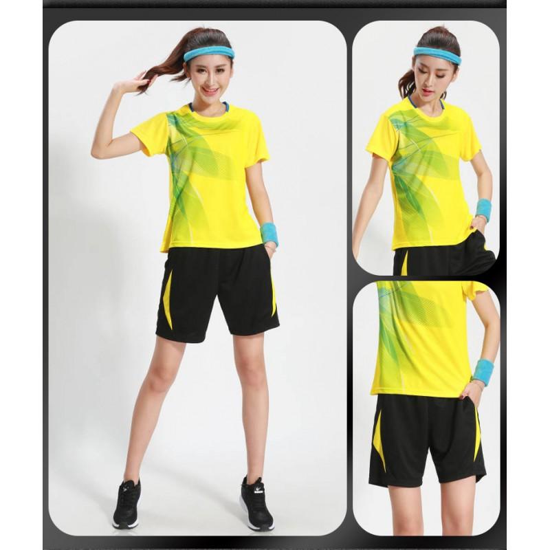 Unisex Badminton Tennis Short Sleeve Sport Shirt Kids Adults Training Athletic Top