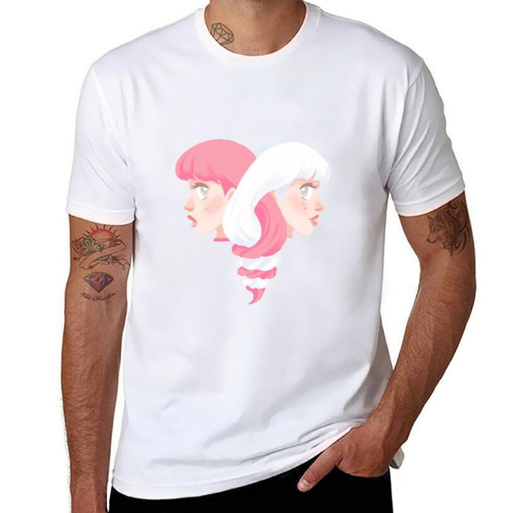Ice Cream Hair Tshirt Active Sports Short Sleeve Cotton Shirt