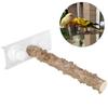 Parrots Outdoor Portable Wood Perch 30CM Pet Bird Shower Standing Rod with Suction Cup