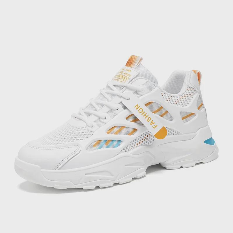 Men's Spring Mesh Sneakers - Trendy, Breathable, Height-Boosting, All-Match Casual Dad Shoes