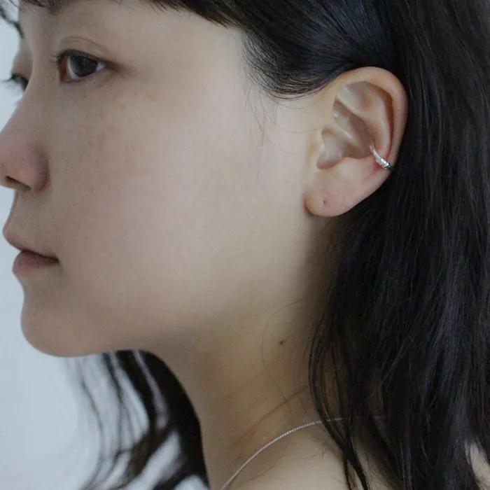 [925silver] TIE EAR CUFF