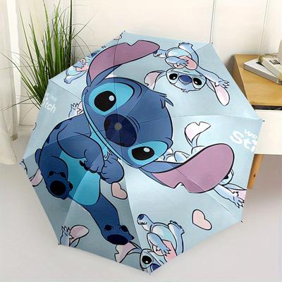 Stitch, Liebe Automatisches Öffnungs- und Schließschirm Geeignet für alle Anlässe und Geschäftsregenschirm, Unisex Regenschirm0710063