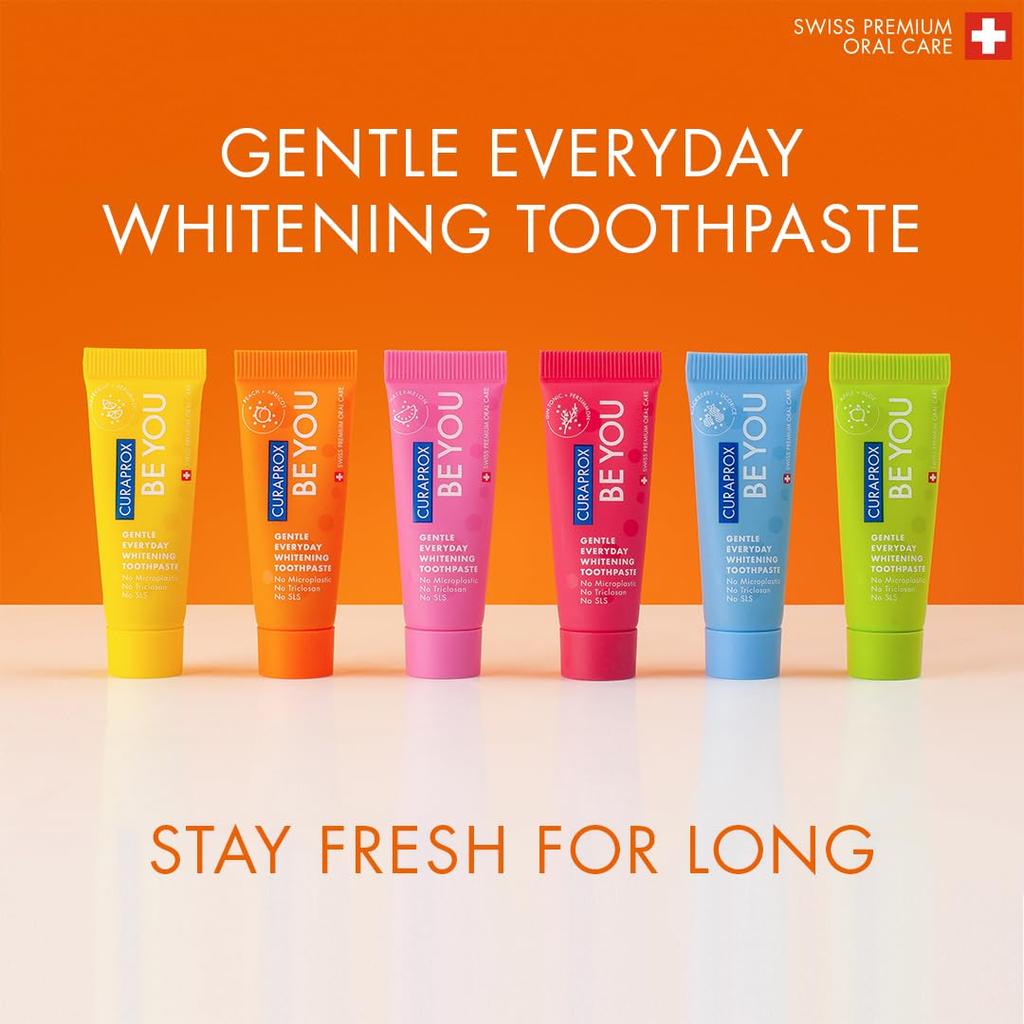 CURAPROX Dr Reddy's 6 Mini Toothpaste Tubes+1 Be You Combo Pack  10 ml Each with CS 5460 Toothbrush