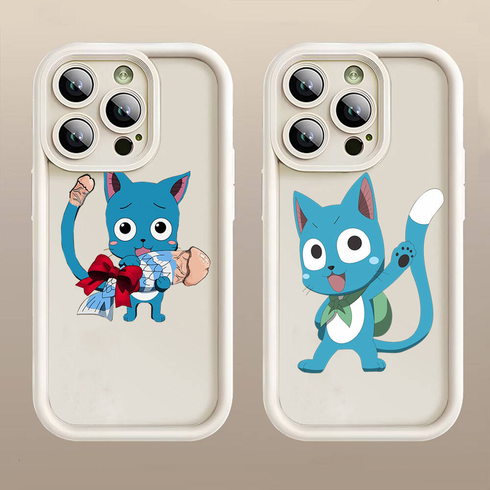 D-44 Fairy Tail Cat  Case for iPhone 15 14 13 12 8 Plus Samsung S24 S23 Ultra A04S A05S Huawei P40 P50 P60 Nova 11 Pro Max OPPO A17K Reno 10