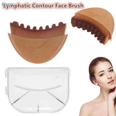 Lymphatic Contour Face Brush - Dual-Sided Wooden Facial Massager with Protective Case