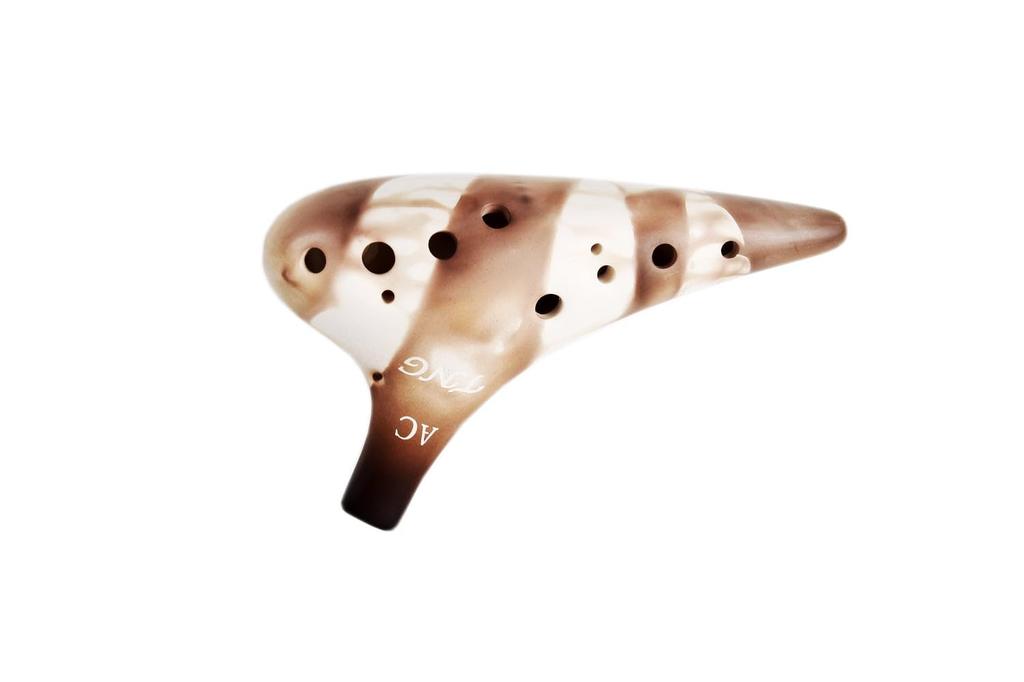 TNG Unglazed Ocarina [Single 12-Hole Alto C Key] (Includes Case) Ocarina Wind Instrument High Temperature