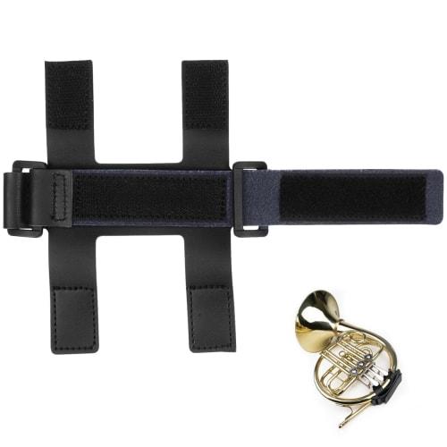 DECHOUS French Horn Protector, French Horn Hand Rest, PU Horn Protection Pad, French Horn Protector, Hand Grip, French Horn Guard, Universal Strap, Co