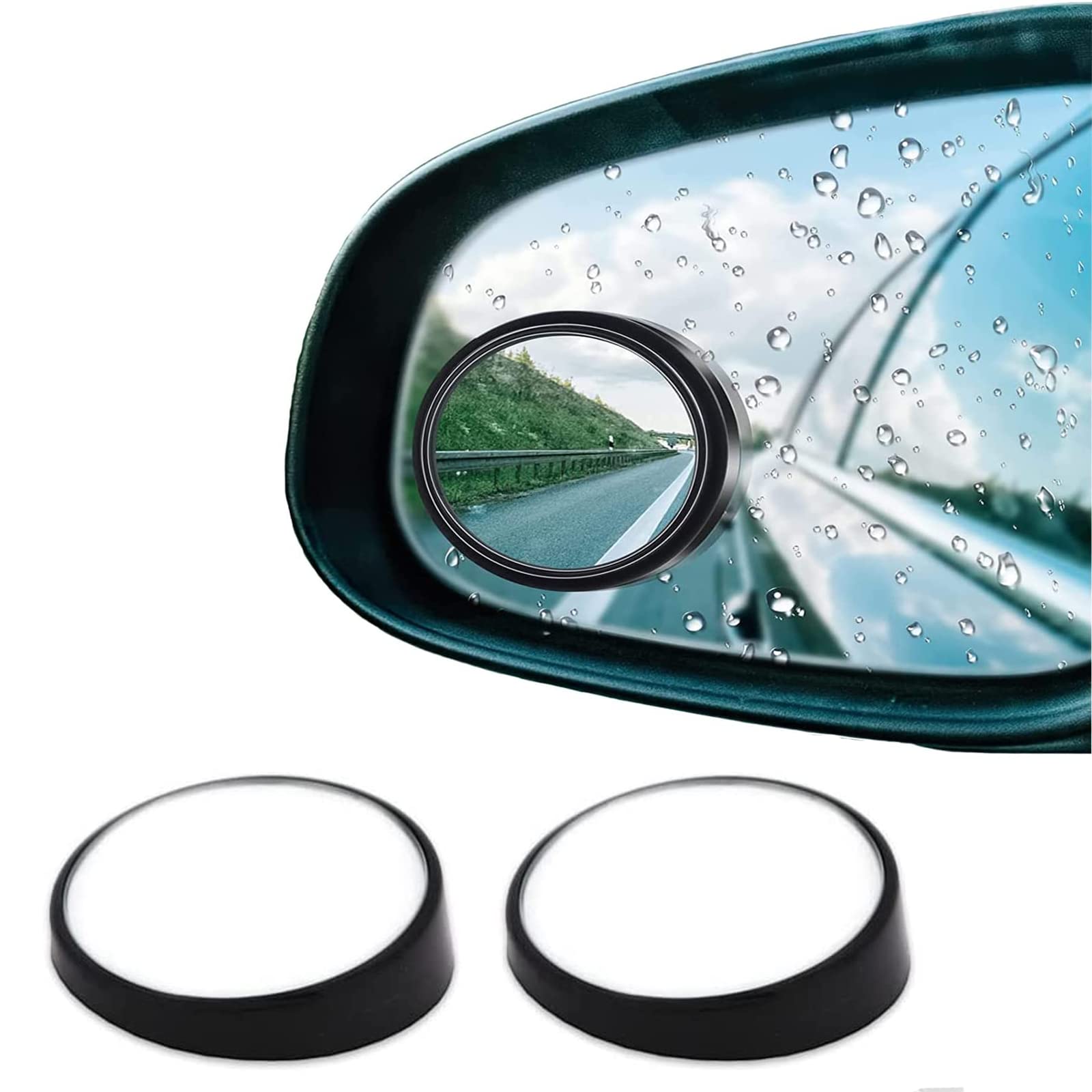 

GOOMAND Circular Car Blind Spot Mirror Covers Blind Safety Auxiliary Mirror for Safe Rearview Accident Prevention of 2 - Spots, Mirror, Driving,