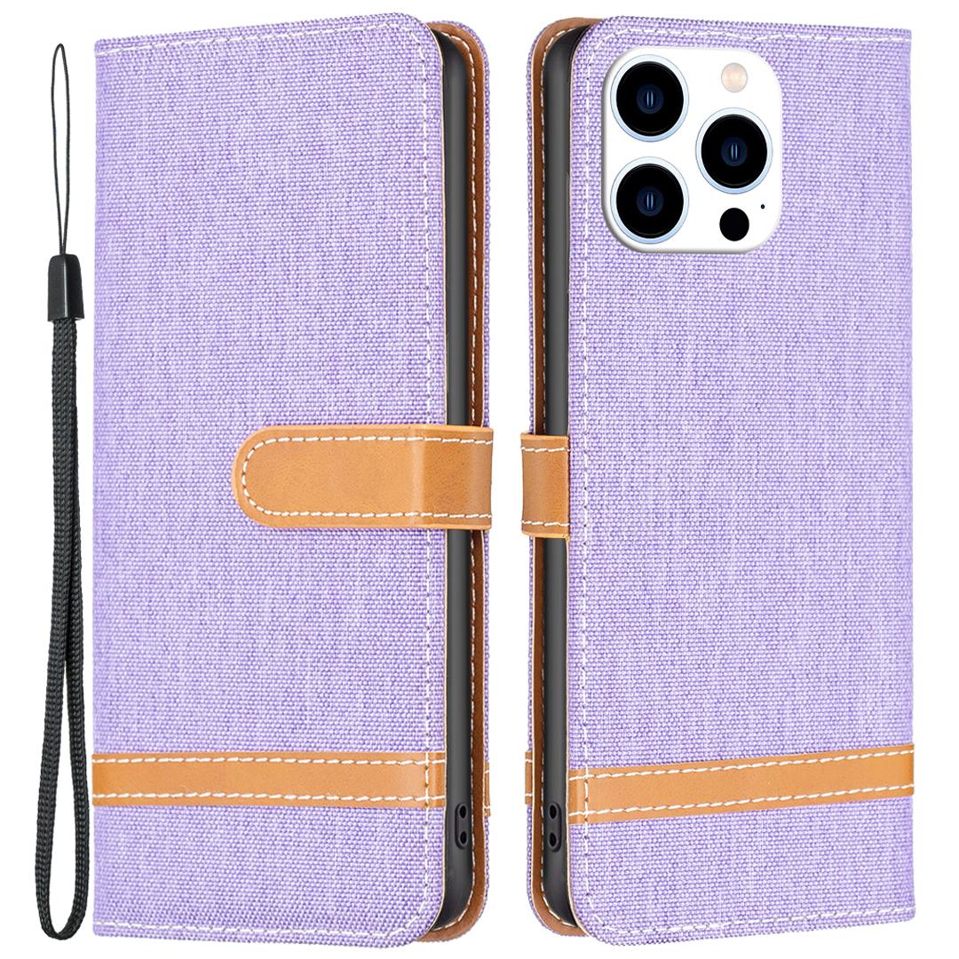 

Чохол для iPhone 16 Pro. Текстура джинсової тканини. Гаманець. Шкіряний чохол для телефону G