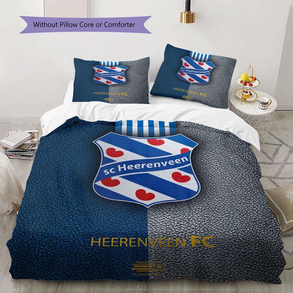 SC Heerenveen  Pattern Bedding Quilt Set  Home Decoration  Gift (1 * Duvet Cover + 2 * Pillowcase  Without Core)