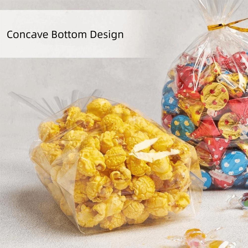 50pcs Bags Gifts Packaging Pouches Plastic Bakery Cookies Snack Bags  Wedding Party