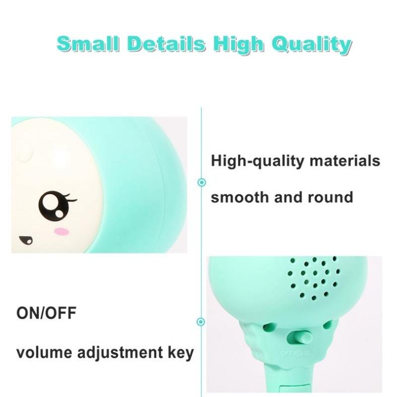 Muzyka dla dzieci migające grzechotki królik gryzak ręczne dzwonki mobilne niemowlę Stop płacz łzy grzechotki noworodka wczesna zabawka edukacyjna 18M MYY