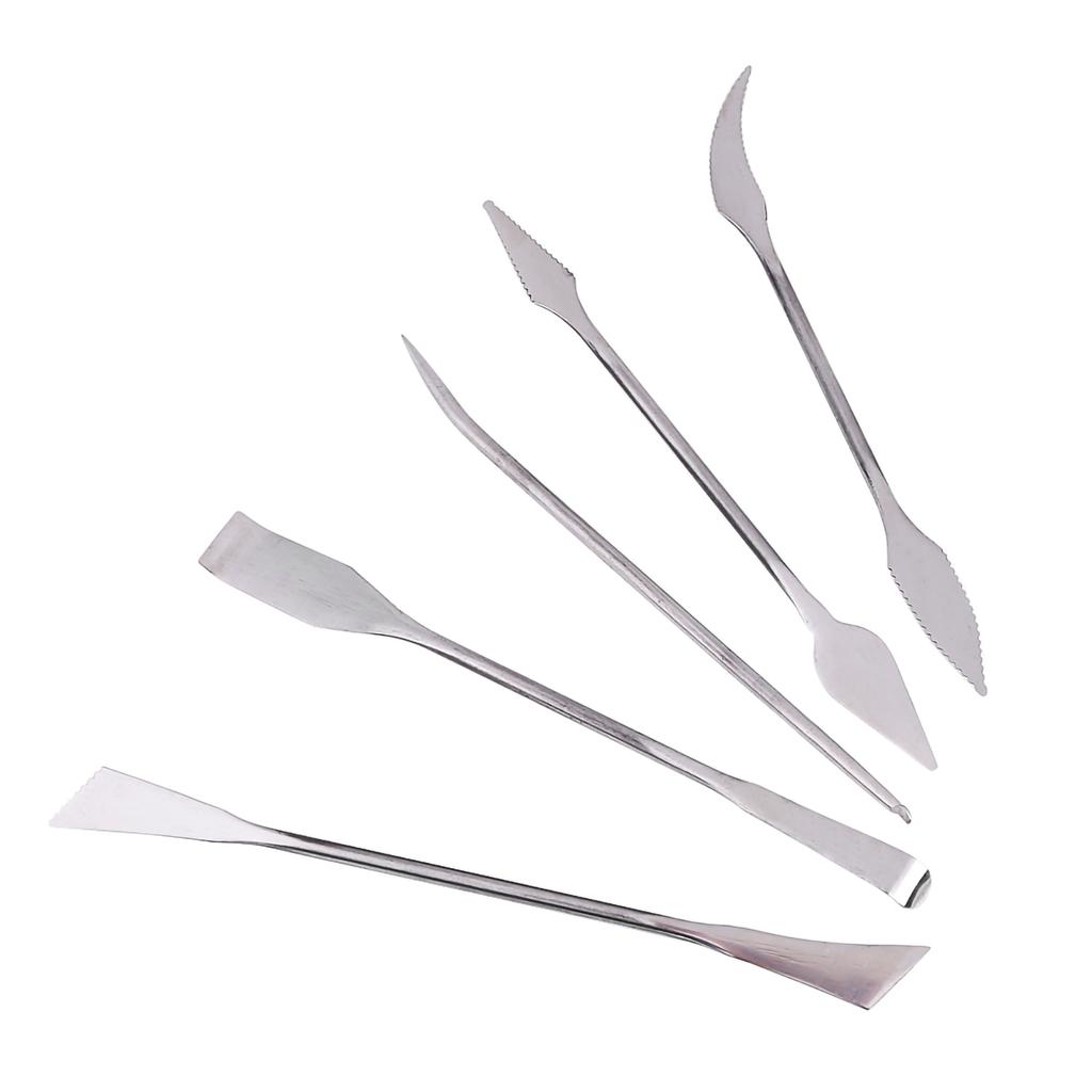 5Pcs Stainless Steel Wax Clay Pottery Carving Modeling Sculpture   Craft Art Tools Set