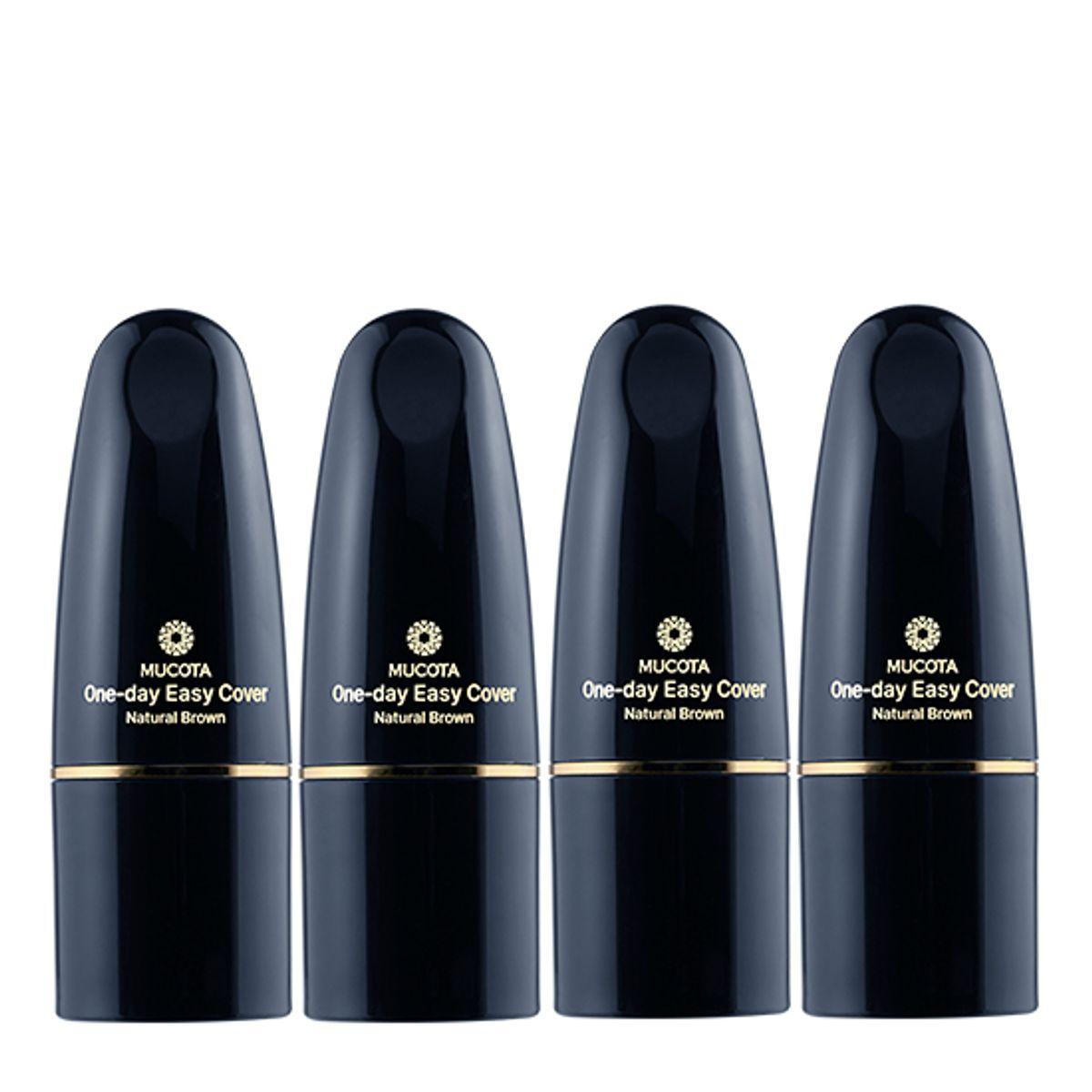 Mucota One Day Easy Cover Gray Hair Stick 4 Pieces Dark Brown