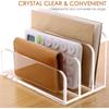 SANRUI 3 Compartments Mail Organizer Letter Holder for Desk ,Vertical Letter Holder,File Sorter Acrylic Desk Organizer Office Supplies,Clear