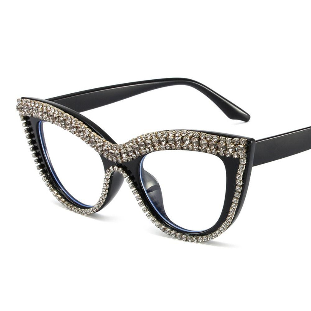 

Eye Protection Cat Eye Glasses Rhinestone Frame Eyewear Classic Eyeglasses Women 1