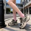 Thick-soled Gray Dad Shoes Women's 2025 New Spring and Autumn Mesh Breathable Casual Sports Shoes Versatile Inner Height-increasing Women's Shoes