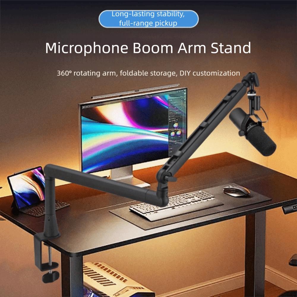 Aluminium Studio Low Profile Mic Arm Mic Low Level Cantilever Bracket  Broadcasting Room