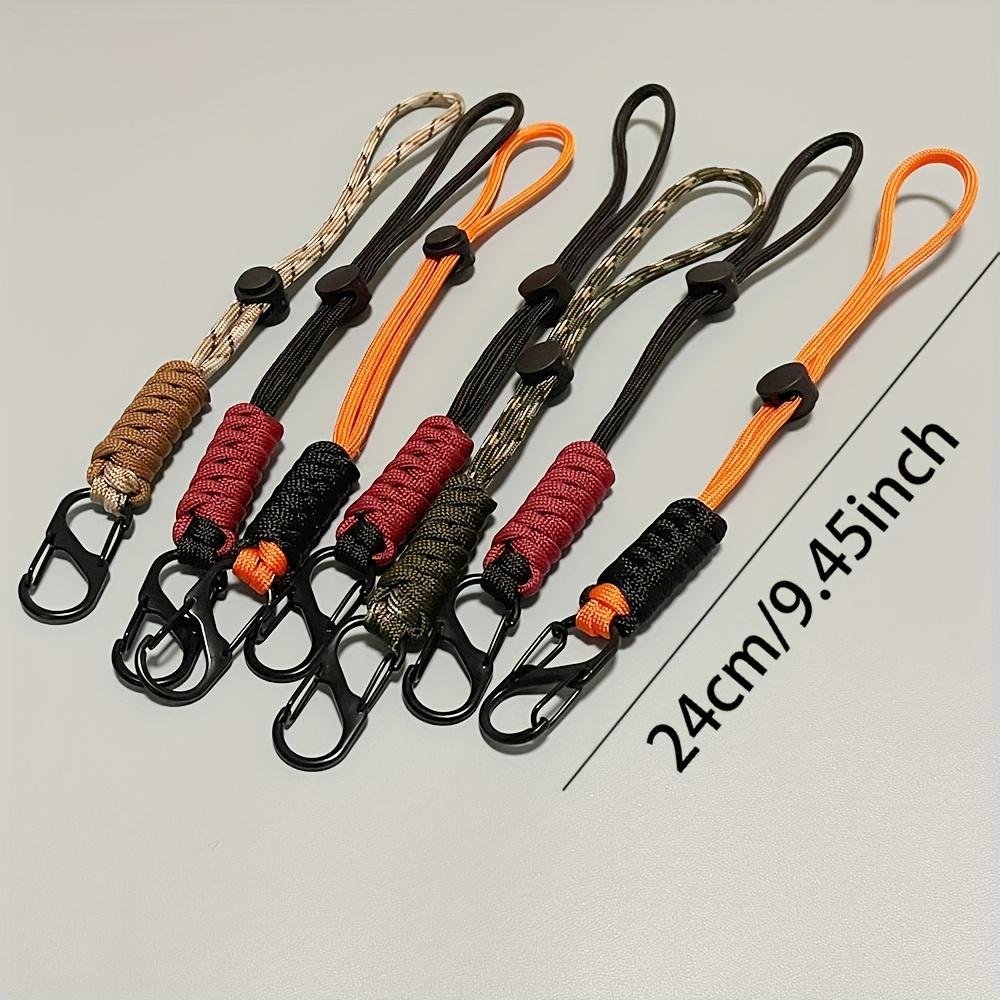 Braided Keychain with Wrist Hook - Durable Outdoor Multi-Color Key Holder for Hiking, Camping & Everyday Use, Camping Accessories