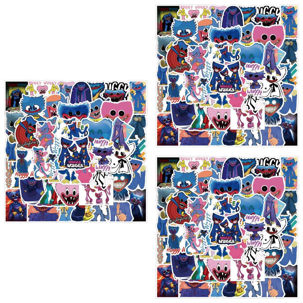 Poppy Playtime Huggy Wuggy PVC Aufkleber 50 Stück Wasserdicht Anime Graffiti Abziehbilder für Laptop Skateboard und mehr