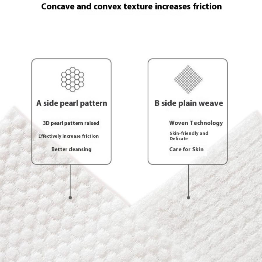 Serviettes Nettoyantes Visage Jetables 20x15cm Coton Épais Texturé Perlé Doux Double Usage Sec/Humide Démaquillage Soin de la Peau Serviette Salon de Beauté 100pcs/50pcs/Paquet