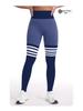 Women's Seamless High-Waisted Striped Peach Lift Yoga Leggings