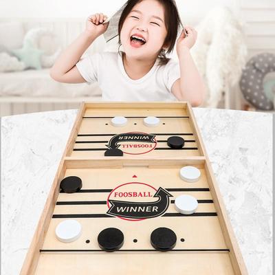 Cross-Border Wooden Bouncing Chess: Interactive Parent-Child Desktop Catapult Ice Hockey Toy