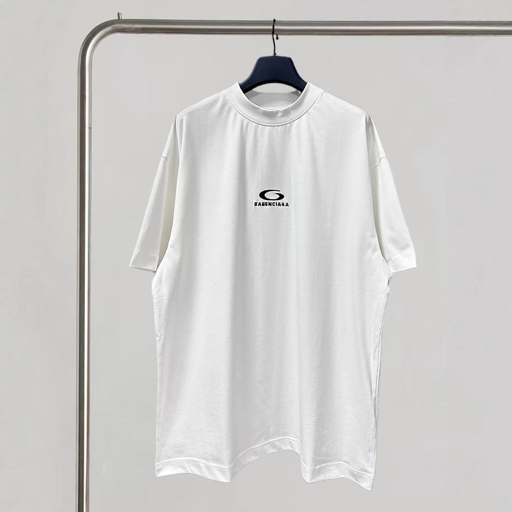 Trendy BL Paris Letter Print Loose T-Shirt - Unisex Short Sleeve Base Layer