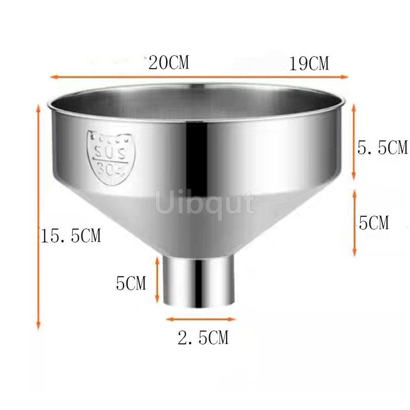 304 Big Stainless Steel Funnel Kitchen Oil Liquid leakage Funnel refueling Detachable Filter Wide Mouth Funnel Kitchen Tools