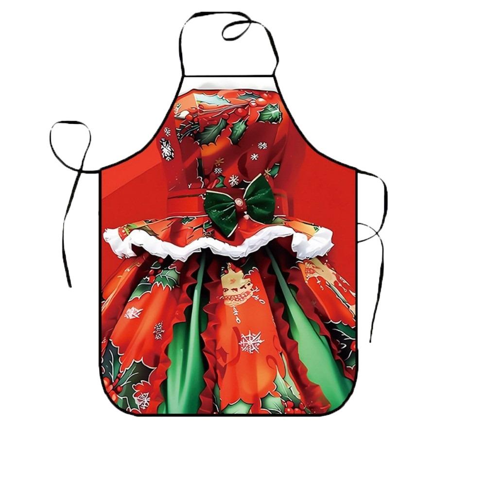 Snowman Christmas Santa Claus Apron Reindeer Waterproof Waist Apron Xmas Tree Stain-Resistant Kitchen Baking Apron Kitchen