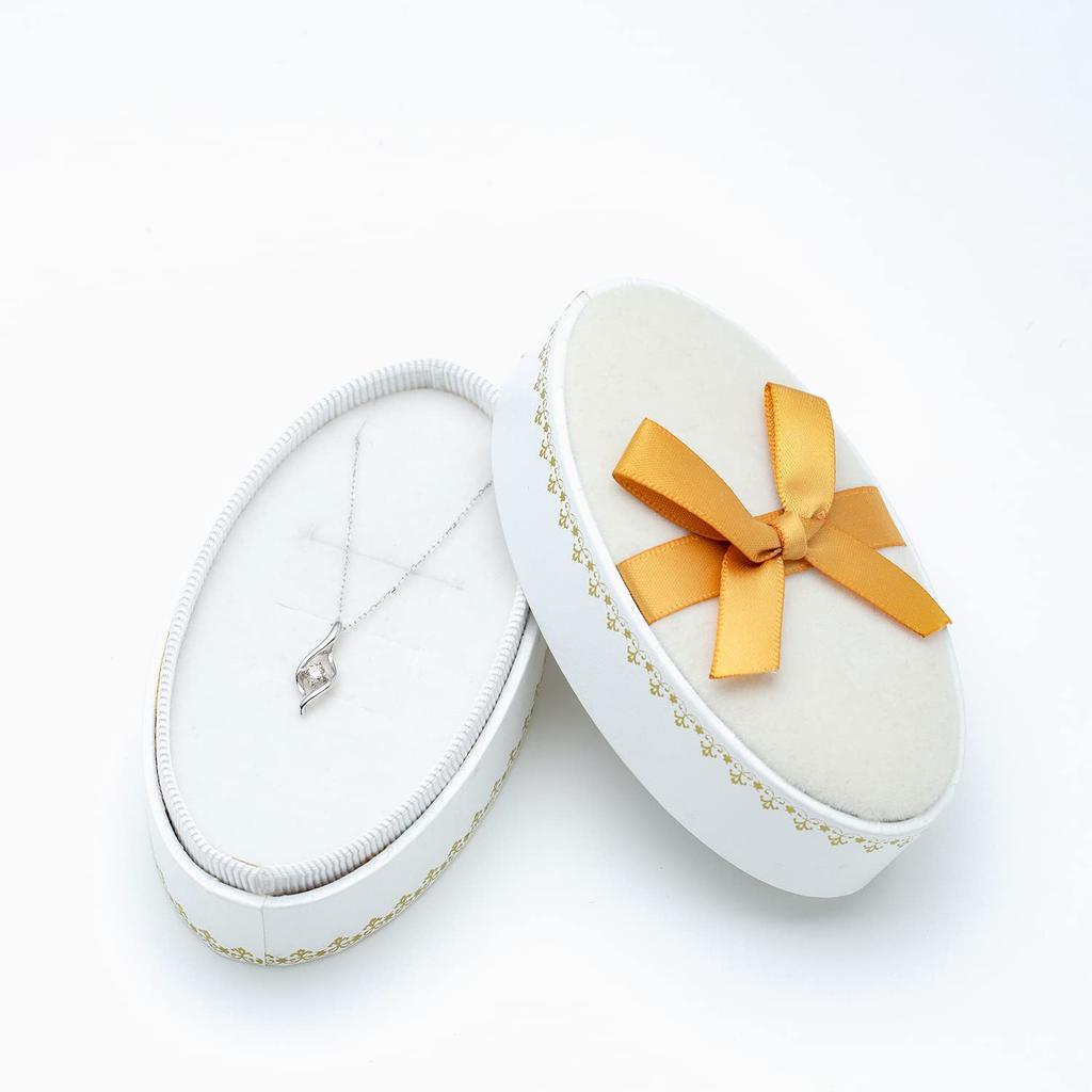 Estelle Official [Amazon.co.jp Exclusive] Women's Necklace, 10K White Gold with Diamonds and Drop Motif, 0344-1406-0015-0000