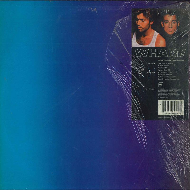 

LP Пластинка WHAM - Music From The Edge Of Heaven OC40285 COLUMBIA 1986 US Поп Б/У