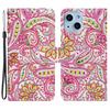 Pattern Printing Leather Wallet Phone Case for iPhone 15,Drop-proof Phone Stand Cover
