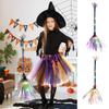 Witch Broom Kids Broom Stick Halloween with LED Lights Cosplay Props Witch Costume Accessories Cosplay Props