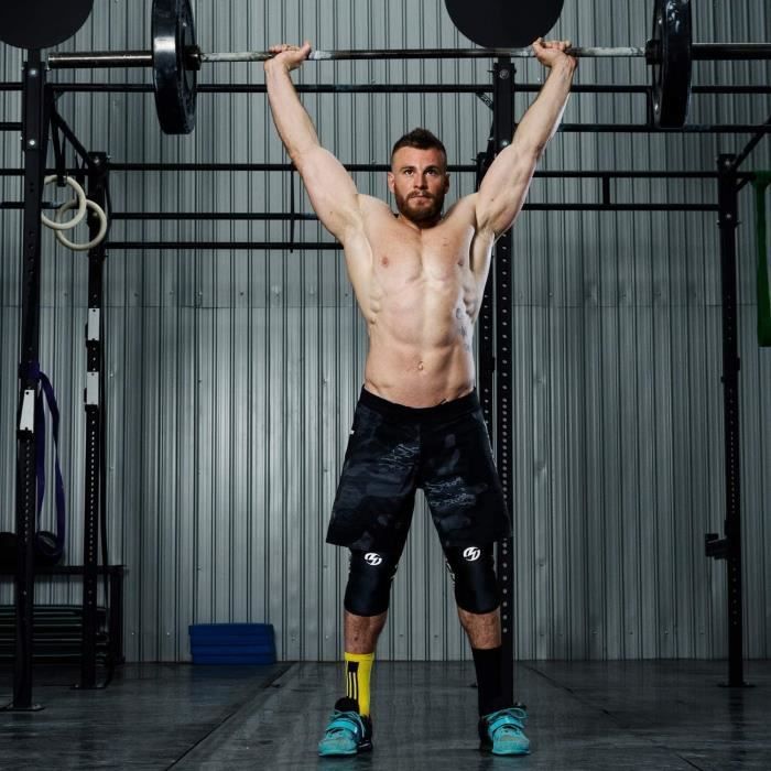 Nisrok genouillères (1 paire), genouillères de compression en néoprène de 7 mm, excellent support pour le training, l'haltéro