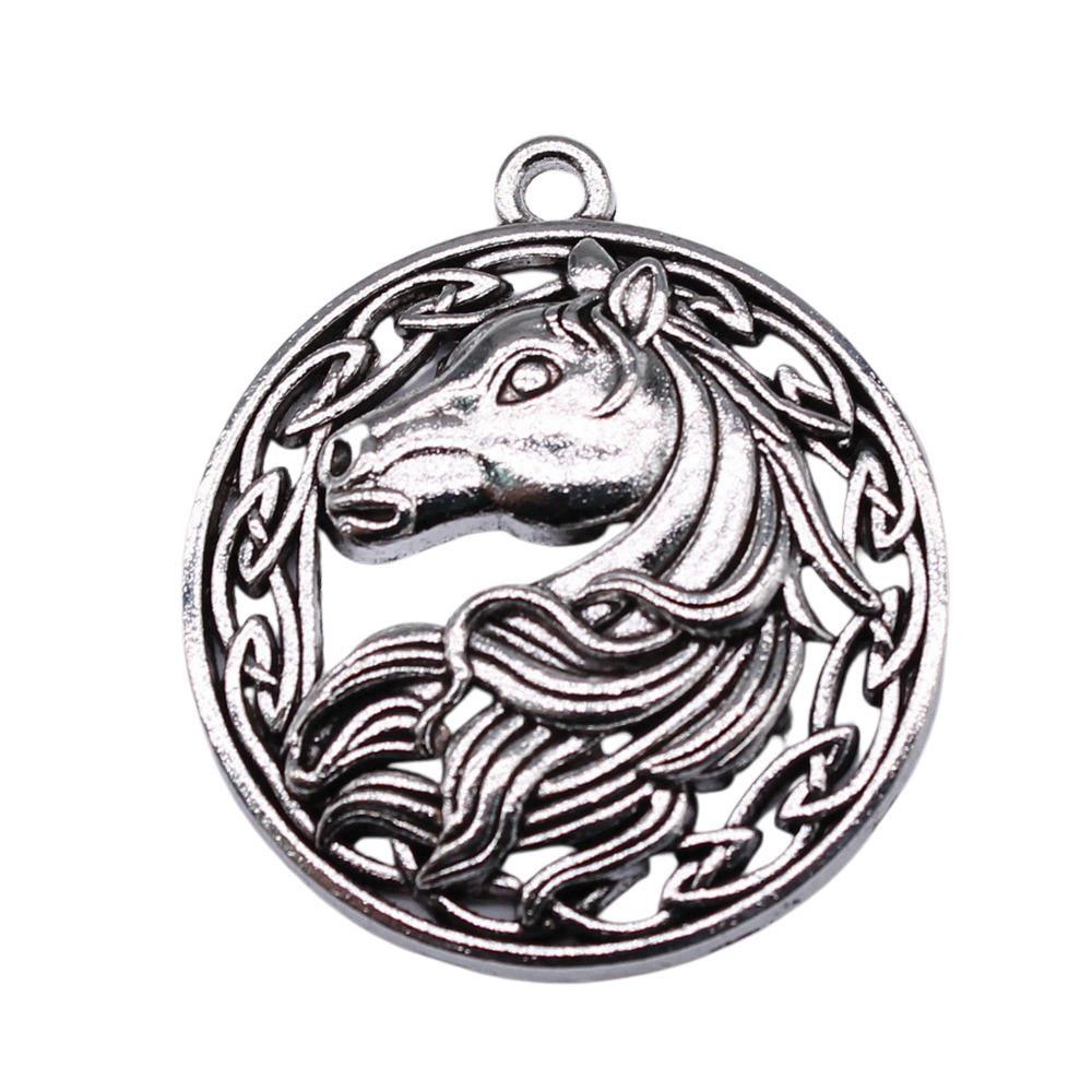 Antique Horse Pendants Metal Animal Charms For DIY Jewelry Handmade Craft Supplies