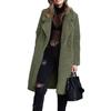2025 European and American foreign trade explosion winter hot-selling women's clothing solid color long-sleeved lapel plush top, long coat