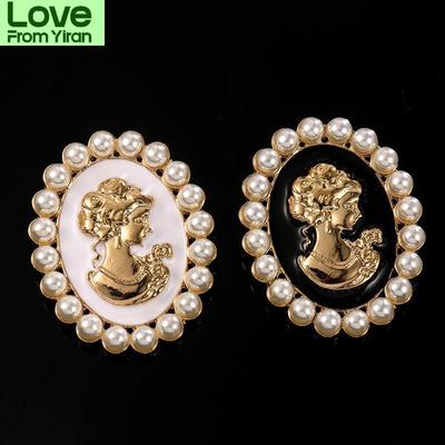 Sales Pearl Brooches For Women Oil Drop Queen Brooch Lapel Pins Oval Shape Pearl Brooches Fashion Jewelry Noble Gifts